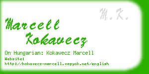 marcell kokavecz business card